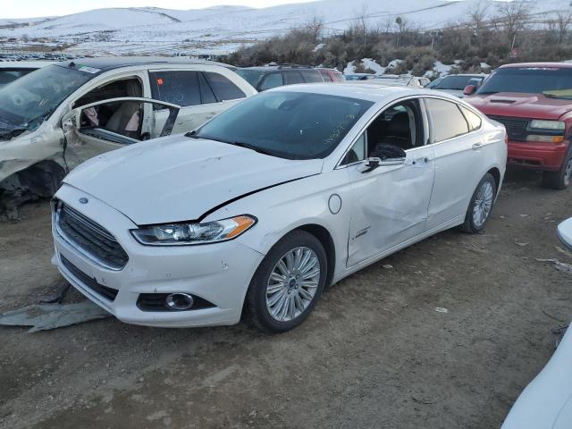 3FA6P0SU2ER357747 - 2014 FORD FUSION TITANIUM PHEV WHITE photo 1