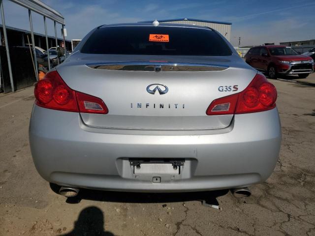 JNKBV61E87M700213 - 2007 INFINITI G35 SILVER photo 6