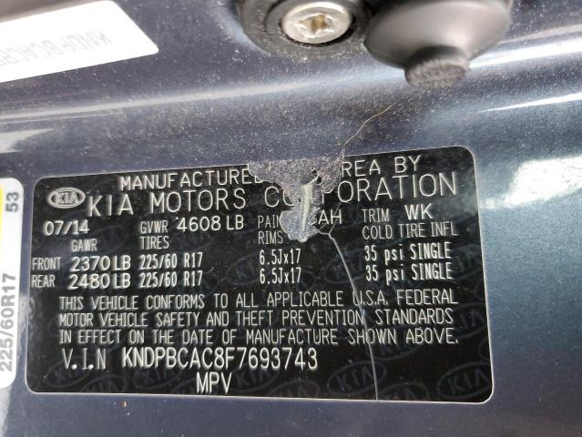 KNDPBCAC8F7693743 - 2015 KIA SPORTAGE LX BLUE photo 13