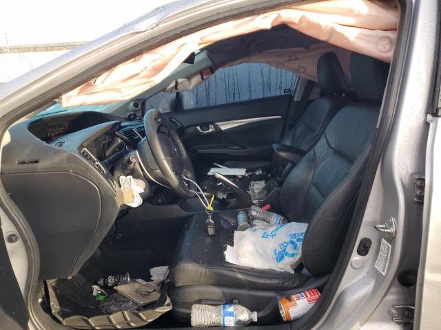 19XFB2F95EE259216 - 2014 HONDA CIVIC EXL ვერცხლისფერი ფოტო 7