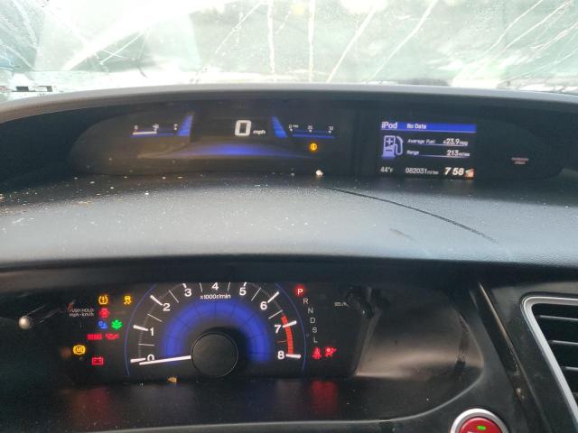 19XFB2F95EE259216 - 2014 HONDA CIVIC EXL ვერცხლისფერი ფოტო 9