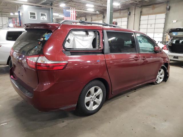 5TDKZ3DC0HS800830 - 2017 TOYOTA SIENNA LE MAROON photo 3