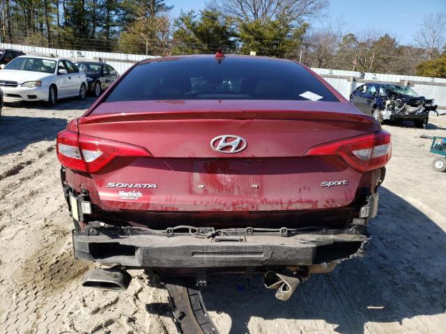 5NPE34AF9GH319871 - 2016 HYUNDAI SONATA SPORT RED photo 6