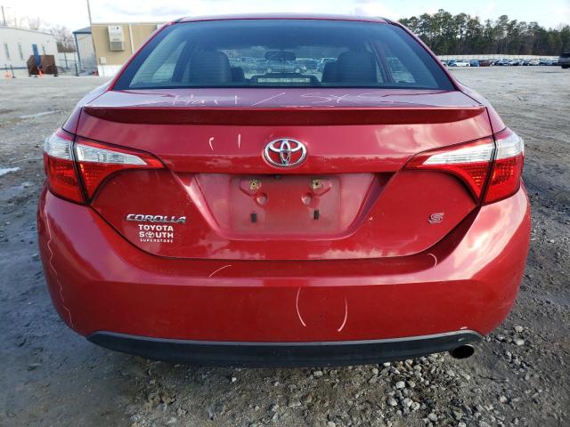 2T1BURHE6EC197657 - 2014 TOYOTA COROLLA L RED photo 6