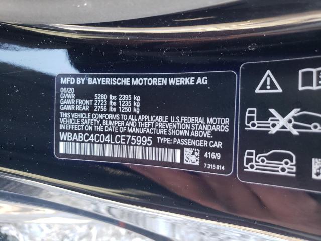 WBABC4C04LCE75995 - 2020 BMW M850XI Siyah fotoğraf 12