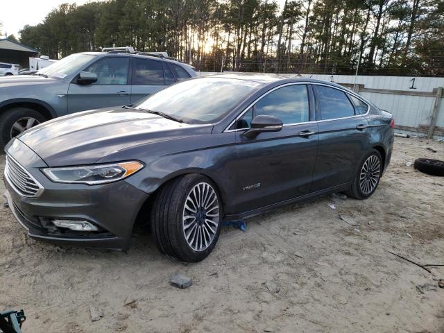 3FA6P0RU1JR207113 - 2018 FORD FUSION TITANIUM/PLATINUM HEV GRAY photo 1