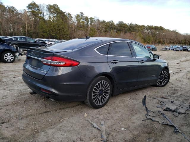 3FA6P0RU1JR207113 - 2018 FORD FUSION TITANIUM/PLATINUM HEV GRAY photo 3