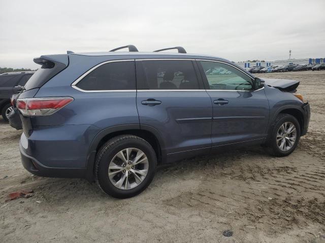 5TDKKRFH1FS083660 - 2015 TOYOTA HIGHLANDER XLE BLUE photo 3