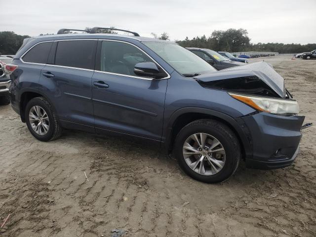 5TDKKRFH1FS083660 - 2015 TOYOTA HIGHLANDER XLE BLUE photo 4