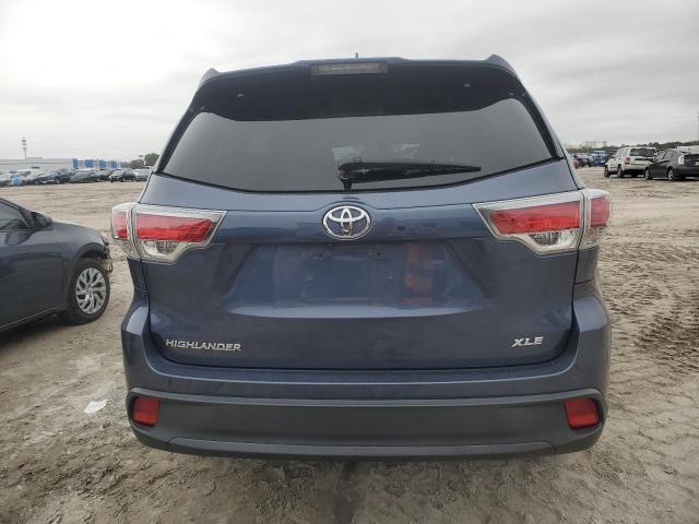 5TDKKRFH1FS083660 - 2015 TOYOTA HIGHLANDER XLE BLUE photo 6