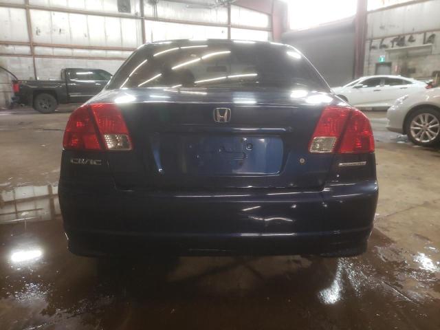 2HGES16395H017181 - 2005 HONDA CIVIC DX VP BLUE photo 6