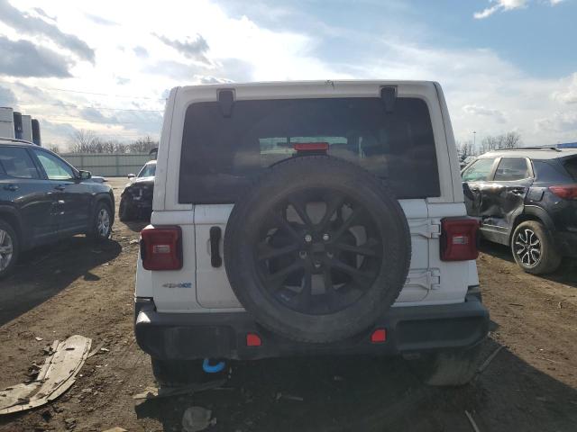 1C4JJXP61NW238223 - 2022 JEEP WRANGLER U SAHARA 4XE WHITE photo 6