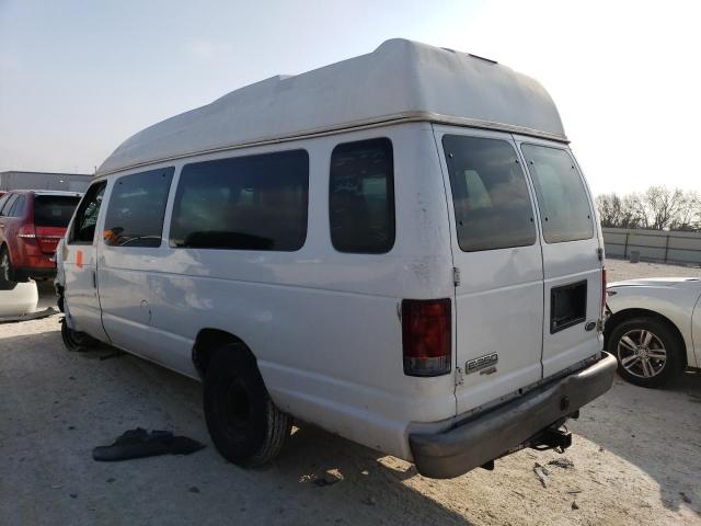 1FBSS31L77DA14188 - 2007 FORD ECONOLINE E350 SUPER DUTY WAGON WHITE photo 2