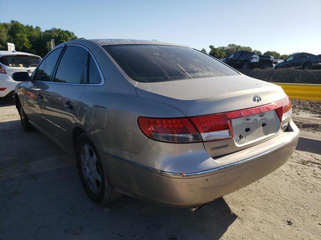 KMHFC46F46A045400 - 2006 HYUNDAI AZERA SE TAN photo 3