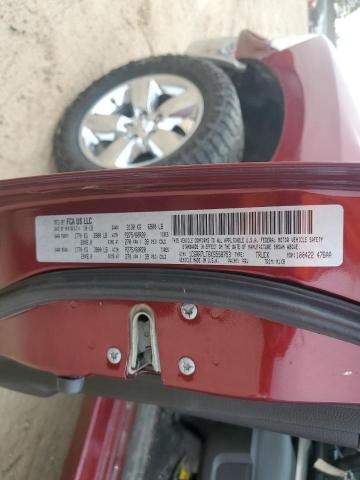 1C6RR7LT6KS558753 - 2019 RAM 1500 CLASS SLT წითელი ფოტო 12