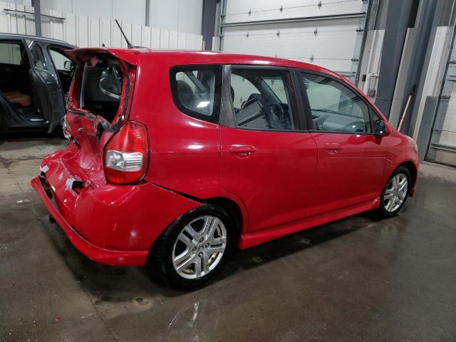 JHMGD38688S070499 - 2008 HONDA FIT SPORT RED photo 3