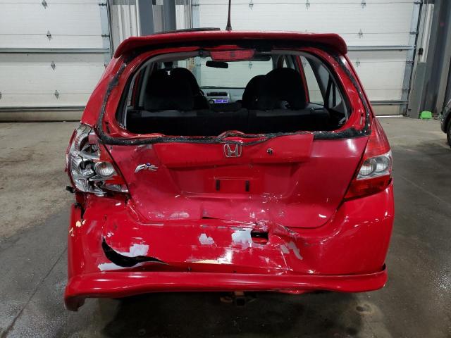 JHMGD38688S070499 - 2008 HONDA FIT SPORT RED photo 6