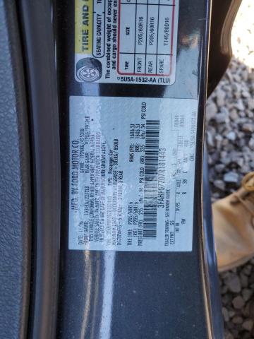 3FAHP07Z07R181443 - 2007 FORD FUSION SE BLACK photo 12