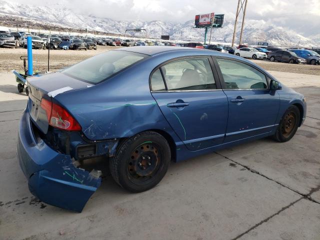 1HGFA16596L090547 - 2006 HONDA CIVIC LX BLUE photo 3