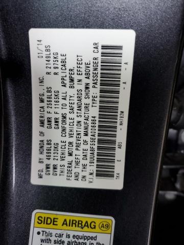 19UUA8F55EA006864 - 2014 ACURA TL TECH CHARCOAL photo 12