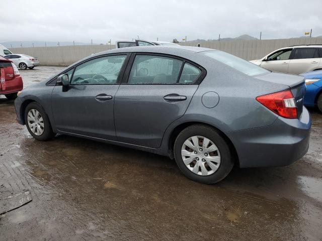 19XFB2F5XCE345471 - 2012 HONDA CIVIC LX GRAY photo 2