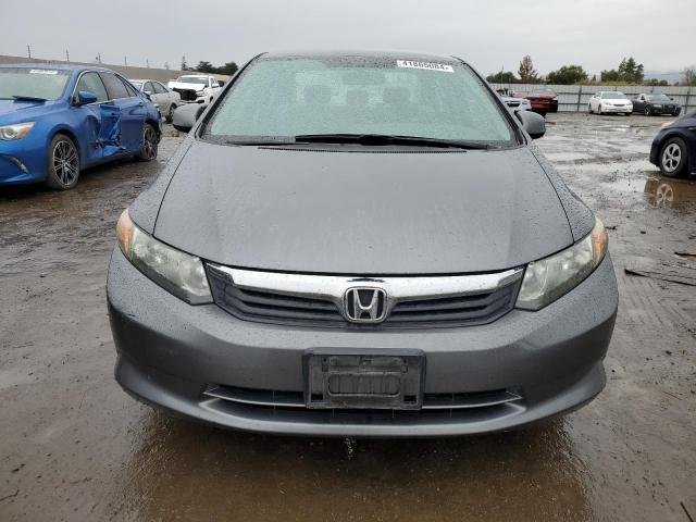 19XFB2F5XCE345471 - 2012 HONDA CIVIC LX GRAY photo 5