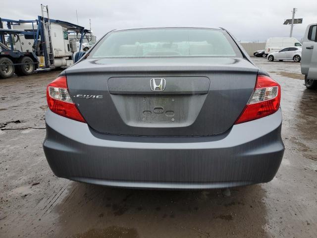 19XFB2F5XCE345471 - 2012 HONDA CIVIC LX GRAY photo 6