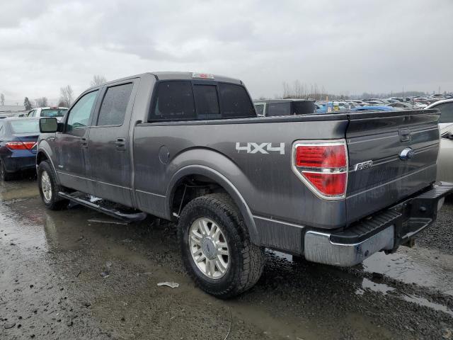 1FTFW1ET1DFE07913 - 2013 FORD F150 SUPERCREW GRAY photo 2