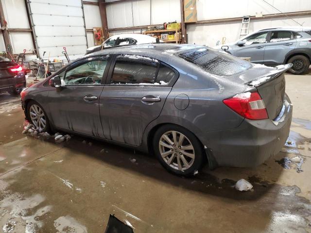 2HGFB2E51CH021915 - 2012 HONDA CIVIC LX GRAY photo 2