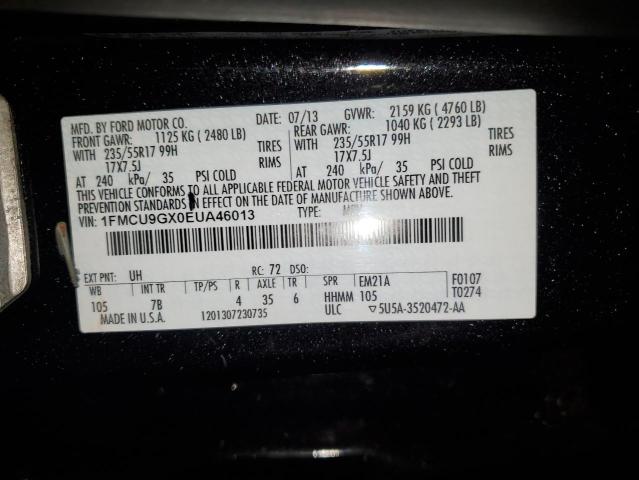 1FMCU9GX0EUA46013 - 2014 FORD ESCAPE SE BLACK photo 13