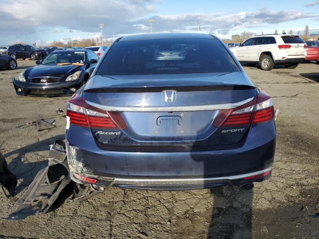 1HGCR2F54HA273211 - 2017 HONDA ACCORD SPORT BLUE photo 6