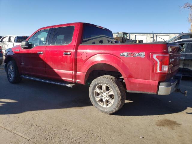 1FTEW1EP1FKE17561 - 2015 FORD F150 SUPERCREW RED photo 2