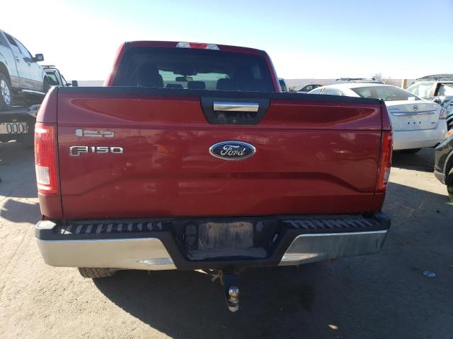 1FTEW1EP1FKE17561 - 2015 FORD F150 SUPERCREW RED photo 6