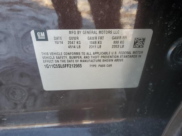 1G11C5SL6FF212965 - 2015 CHEVROLET MALIBU 1LT MAROON photo 12