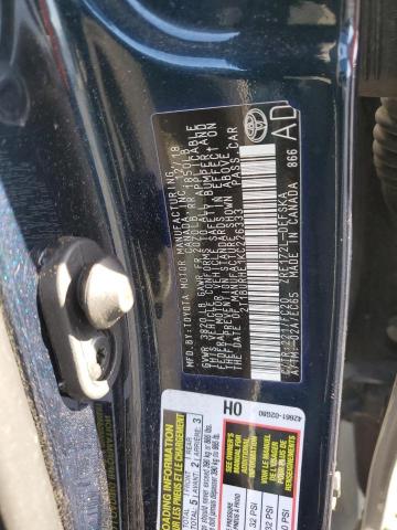 2T1BURHE1KC226333 - 2019 TOYOTA COROLLA L Mavi foto 12