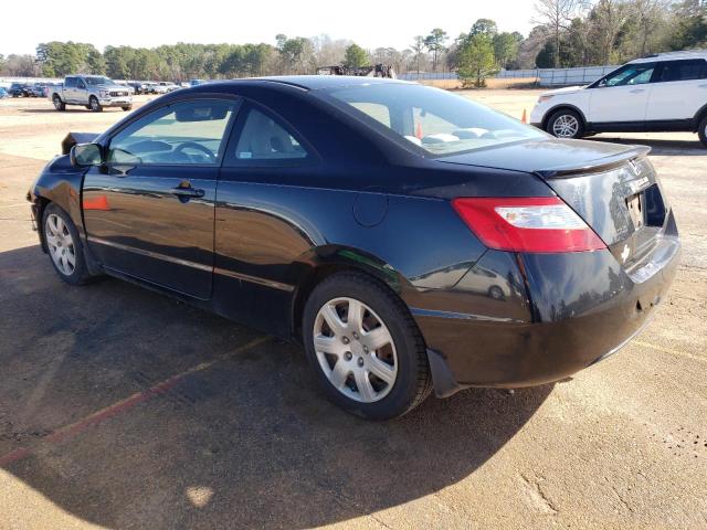 2HGFG12698H556829 - 2008 HONDA CIVIC LX BLACK photo 2