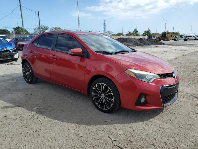 2T1BURHE9EC127036 - 2014 TOYOTA COROLLA L RED photo 4