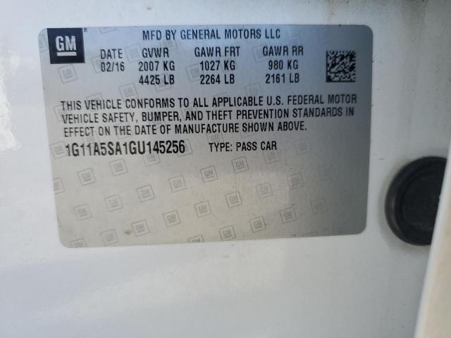 1G11A5SA1GU145256 - 2016 CHEVROLET MALIBU LIM LS Beyaz fotoğraf 12