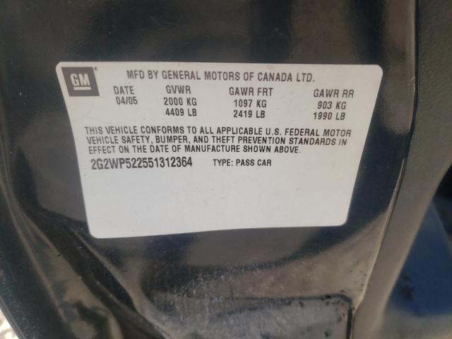 2G2WP522551312364 - 2005 PONTIAC GRAND PRIX 黑色 照片 13