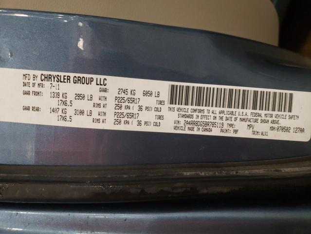 2A4RR8DG5BR785119 - 2011 CHRYSLER TOWN & COU TOURING L BLUE photo 13