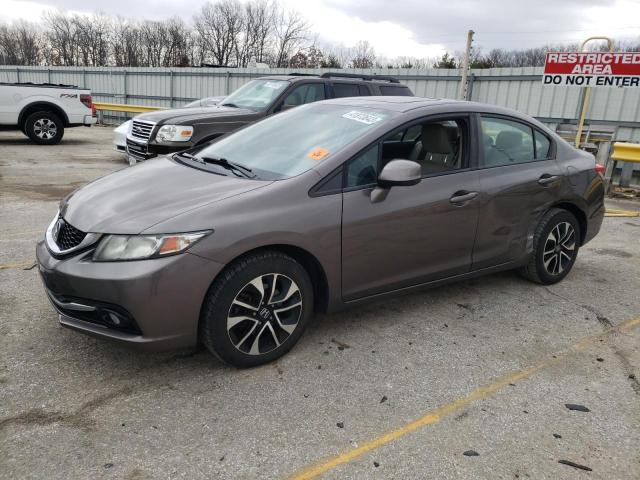 19XFB2F99DE040421 - 2013 HONDA CIVIC EXL BROWN photo 1