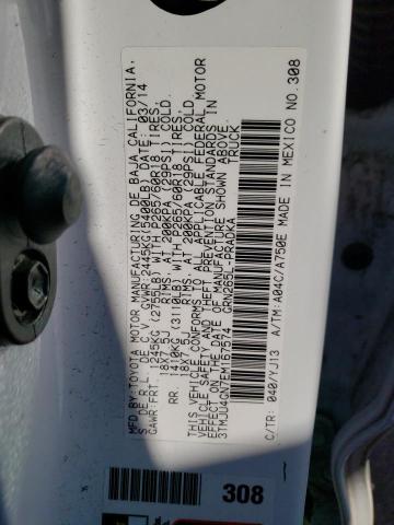 3TMJU4GN7EM167574 - 2014 TOYOTA TACOMA DOUBLE CAB PRERUNNER TWO TONE photo 12