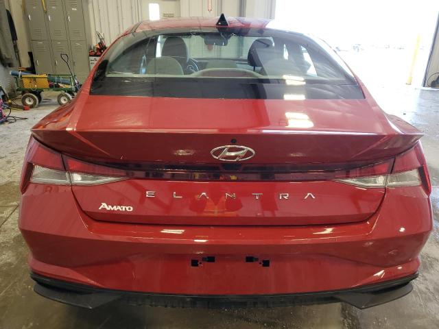 KMHLS4AG1NU273311 - 2022 HYUNDAI ELANTRA SEL RED photo 6