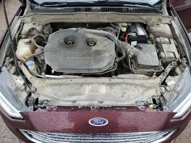 3FA6P0H97HR103457 - 2017 FORD FUSION SE BURGUNDY photo 11