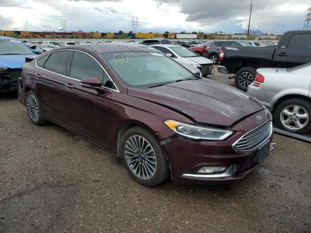 3FA6P0H97HR103457 - 2017 FORD FUSION SE BURGUNDY photo 4