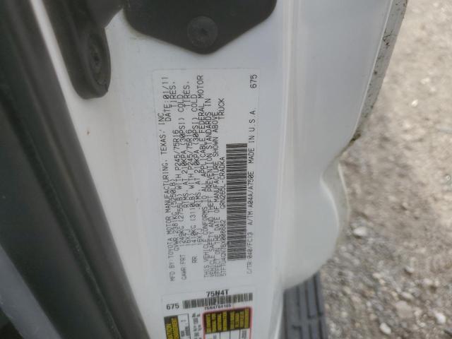 5TFTU4GN7BX008682 - 2011 TOYOTA TACOMA PRERUNNER ACCESS CAB WHITE photo 12