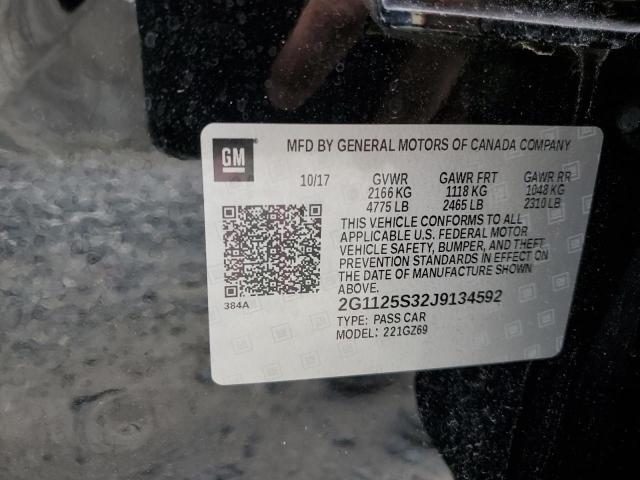 2G1125S32J9134592 - 2018 CHEVROLET IMPALA PREMIER Qara foto 12