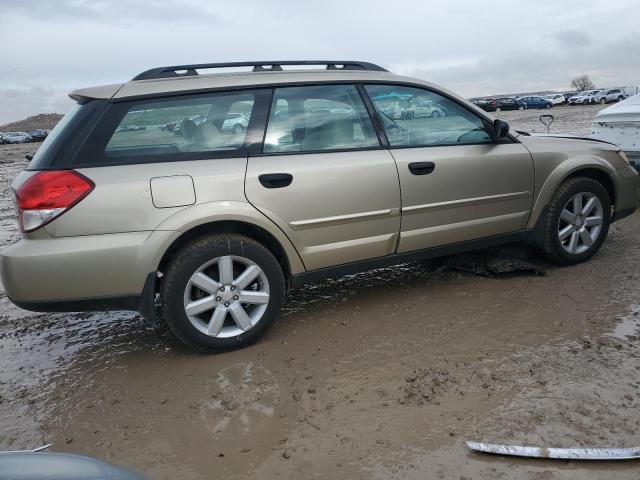 4S4BP61C387303742 - 2008 SUBARU OUTBACK 2.5I BEIGE photo 3