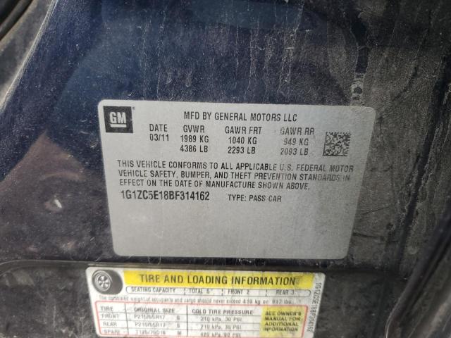 1G1ZC5E18BF314162 - 2011 CHEVROLET MALIBU 1LT 蓝色 照片 13