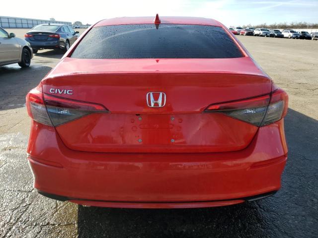 2HGFE1F7XNH304706 - 2022 HONDA CIVIC EX RED photo 6